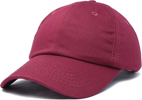 DALIX Youth Childrens Cotton Cap Plain Hat Black Khaki Navy Pink Red White in Kuwait