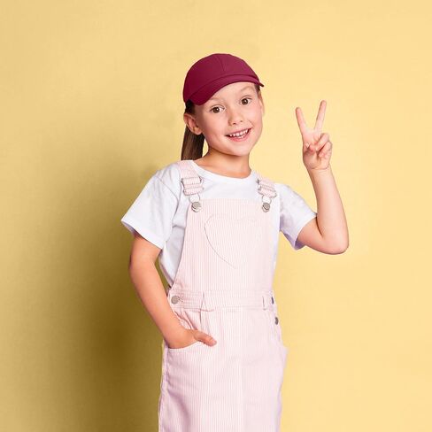 DALIX Youth Childrens Cotton Cap Plain Hat Black Khaki Navy Pink Red White in Kuwait