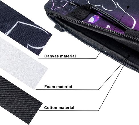 icolor 14.5-15.6 Inch Canvas Laptop Sleeve Bag Messenger Shoulder Case -Purple Butterfly in Kuwait