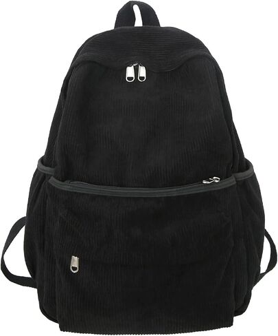 Preppy Corduroy Backpack Aesthetic Backpack 15.6 inch Laptop College Backpack Cute Book Bag Travel Rucksack Daypack (One Size,Green) in Kuwait