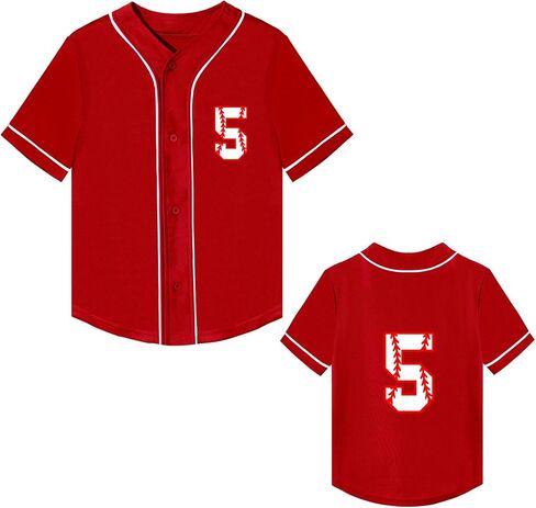 Yuji Itadori Boys Baseball Birthday Shirt 5 Year Old Birthday T Shirts Toddler Kids 5th Birthday Gift Clothes in Saudi Arabia
