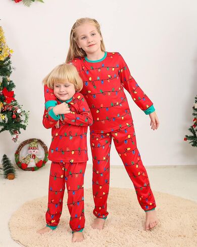 Kucnuzki عيد الميلاد منامة الأسرة بيجامة السراويل Pj مجموعة للنساء الرجال بيبي بوي فتاة الاطفال مطابقة منامة in Kuwait