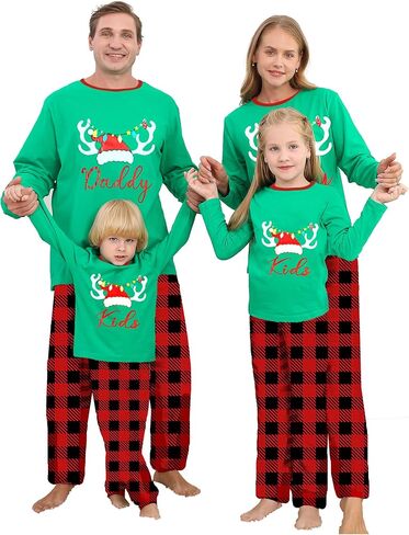 Kucnuzki عيد الميلاد منامة الأسرة بيجامة السراويل Pj مجموعة للنساء الرجال بيبي بوي فتاة الاطفال مطابقة منامة in Kuwait