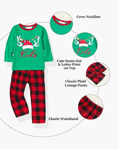 Kucnuzki عيد الميلاد منامة الأسرة بيجامة السراويل Pj مجموعة للنساء الرجال بيبي بوي فتاة الاطفال مطابقة منامة in Kuwait