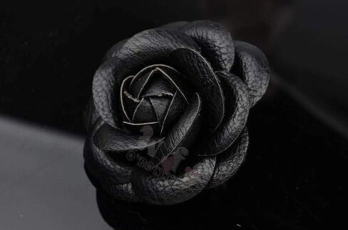 Camellia Brooch Pin Camellia Flower Pin Leather Brooch Pin For Women in Kuwait