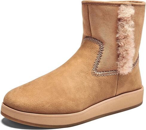 OLUKAI Pa'ina Hulu Women's Winter Boot, Soft Waterproof Leather & Wet Grip Sole, Medial Side Zipper for Easy Slip-On, Comfortable & Cute Style in Kuwait