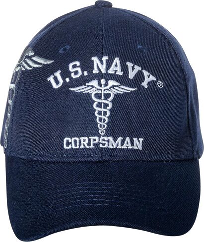 Officially Licensed United States Navy Corpsman Embroidered Navy Blue Baseball Cap in Saudi Arabia
