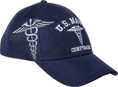 Officially Licensed United States Navy Corpsman Embroidered Navy Blue Baseball Cap in Saudi Arabia