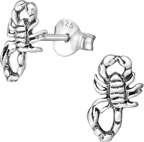 KIWI DAISY Hypoallergenic Sterling Silver VERY TINY Scorpion Stud Earrings, for Cartilage, Helix, 2nd Ear Piercing (Nickel Free) in Saudi Arabia