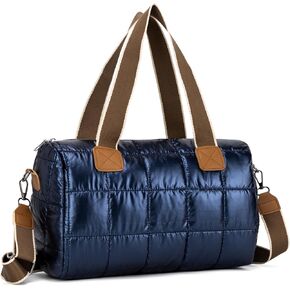 GreenTribes Puffer Tote Bag for Women Quilted Crossbody Bags Large Down Cotton Soft Padded Handbag