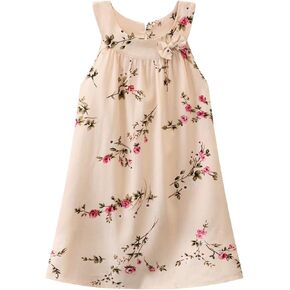 Girls Summer Hawaiian Dress Floral Halter Neck Cold Shoulder Sleeveless Beach Sundress 1-12 Years in Saudi Arabia