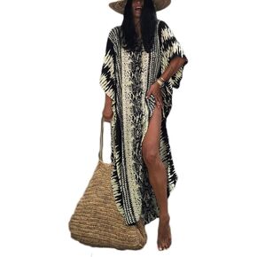 AILUNSNIKA Women Plus Size Kaftan Dress Batwing Sleeve Bikini Bathing Suit Cover Up Beach Caftans