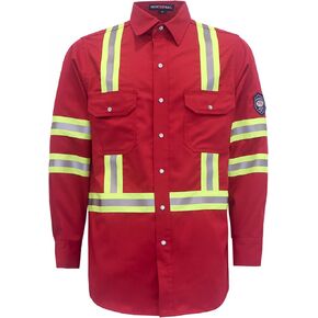 BOCOMAL FR Shirts High Visibility/Hi Vis Flame Resistant/Fire Retardant Shirt 7oz Men's Shirts