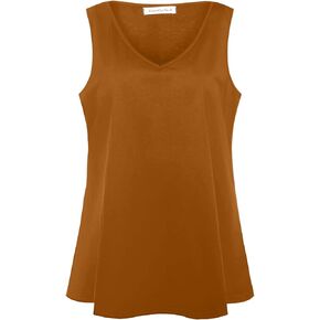 XiaoMaAnJi Plus Size Tank Tops for Women V Neck Tunic Top Blouse Camisole Cami Dressy