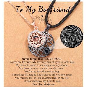 UPROMI Couple Necklace for Boyfriend/Girlfriend/Husband/Man/Soulmate, Anniversary Valentine's Day Gifts for Him Her in Kuwait