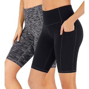TOREEL Biker Shorts for Women with Pockets 8" 2 Pack High Waisted Workout Shorts for Women Athletic Yoga Shorts in Saudi Arabia