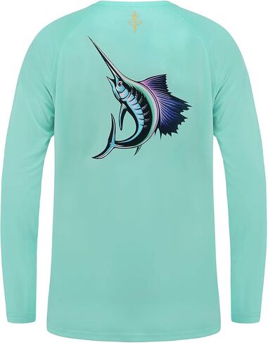 HDE Fishing Shirts for Men Long Sleeve UPF 50 Sun Protection Quick-Dry Outdoor Performance T-Shirt in Kuwait