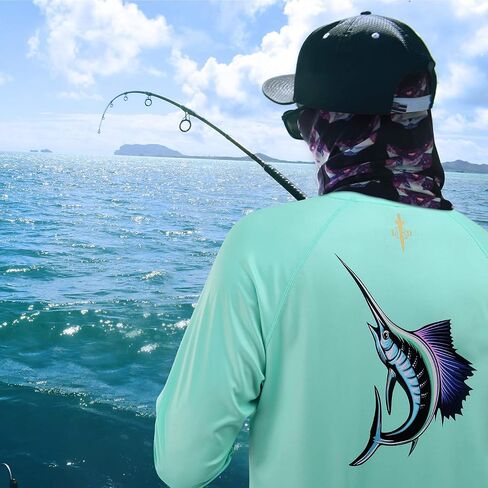 HDE Fishing Shirts for Men Long Sleeve UPF 50 Sun Protection Quick-Dry Outdoor Performance T-Shirt in Kuwait