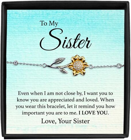 هدية إلى أختي، سوار من الفضة الإسترليني ومرصع بأحجار عباد الشمس المرصعة بالزركون الزركونيوم هدية للأخت in Kuwait