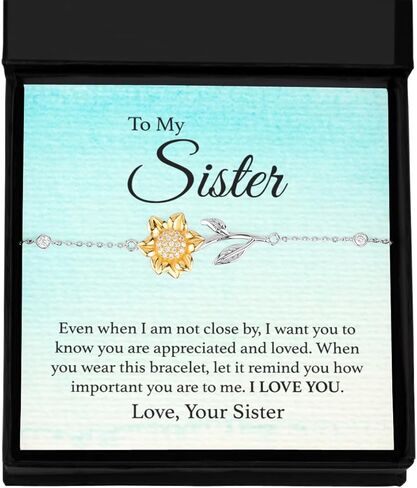 هدية إلى أختي، سوار من الفضة الإسترليني ومرصع بأحجار عباد الشمس المرصعة بالزركون الزركونيوم هدية للأخت in Kuwait