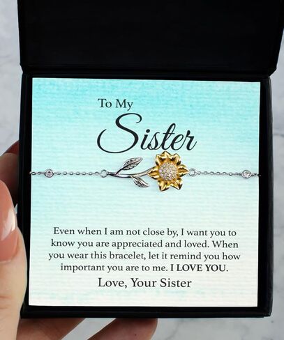 هدية إلى أختي، سوار من الفضة الإسترليني ومرصع بأحجار عباد الشمس المرصعة بالزركون الزركونيوم هدية للأخت in Kuwait