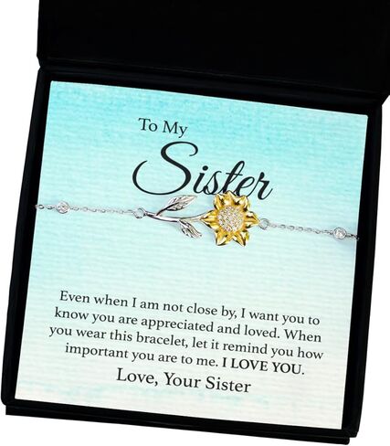 هدية إلى أختي، سوار من الفضة الإسترليني ومرصع بأحجار عباد الشمس المرصعة بالزركون الزركونيوم هدية للأخت in Kuwait