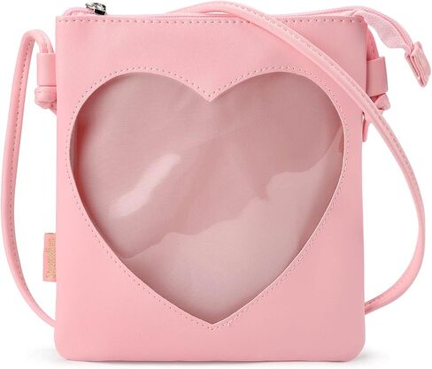 حقيبة STEAMEDBUN Ita حقيبة كروس على شكل قلب صغيرة بمحفظة Ita حقيبة دبوس للرسوم المتحركة in Kuwait