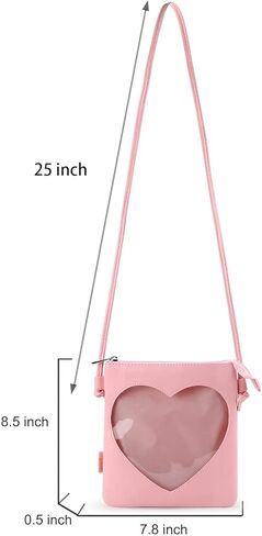 حقيبة STEAMEDBUN Ita حقيبة كروس على شكل قلب صغيرة بمحفظة Ita حقيبة دبوس للرسوم المتحركة in Kuwait