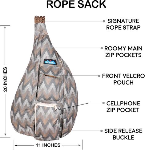 KAVU Original Rope Sack Sling Crossbody Backpack - French Navy in Kuwait