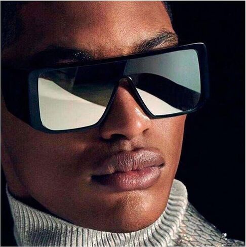 FEISEDY Rectangle Oversized Shield Sunglasses for Women Men Futuristic Rectangula Flat Top One Piece Shades B9037 in Saudi Arabia
