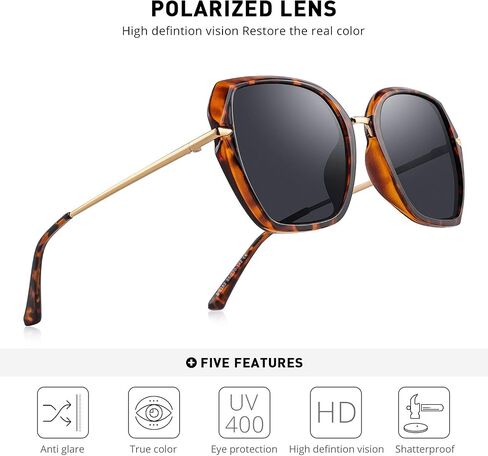 OLIEYE Polarized Sunglasses for Women-UV400 Lens Sunglasses for Female Ladies Fashionwear Polarized Sun Eye Glass in Kuwait