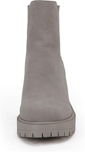 Syktkmx Womens Platform Chelsea Ankle Boots Lug Sole Chunky Block Heel Slip On Accordion High Top Western Booties in Kuwait