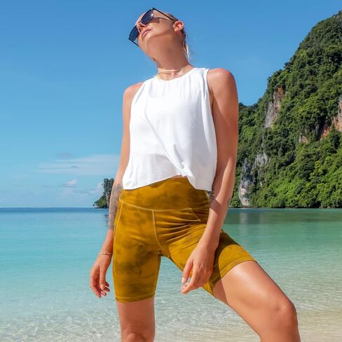 JOYSPELS سروال اليوغا مع جيوب طماق عالية الخصر للتمرين للنساء مع التحكم في البطن in Kuwait