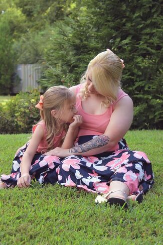 Mommy and Me Boho Floral Family Matching Maxi Dress with Pocket for Mother's Day… in Kuwait