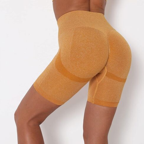 Juya Women's 3 Pack Butt Lifting Yoga Shorts Workout High Waist Tummy Control Ruched Booty Running Pants in Kuwait