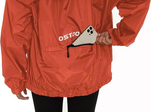 OSTOO Women's Running Cycling Lightweight Rain Jacket Waterproof with Hood Hiking Wind Breakers Pullover in Kuwait