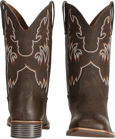 J's.o.l.e Cowboy Boots for Men Wide Square Toe Mid Calf Rodeo Country Western Boots in Saudi Arabia