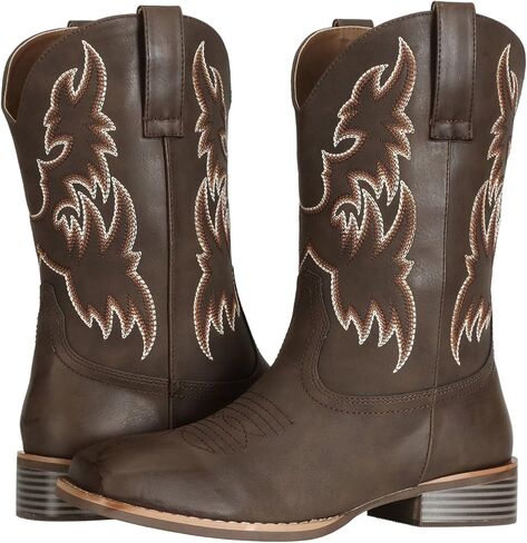 J's.o.l.e Cowboy Boots for Men Wide Square Toe Mid Calf Rodeo Country Western Boots in Saudi Arabia