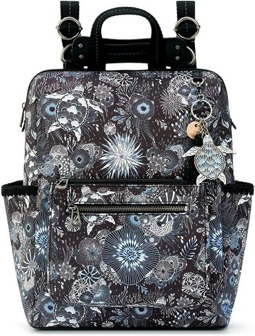 Sakroots Women's Loyola Backpack in Eco-Twill, Adjustable Crossbody Strap, Multifunctional Bag with Laptop Compartment, Convertible Purse, Indigo Spirit Desert, One Size in Kuwait