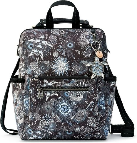 Sakroots Women's Loyola Backpack in Eco-Twill, Adjustable Crossbody Strap, Multifunctional Bag with Laptop Compartment, Convertible Purse, Indigo Spirit Desert, One Size in Kuwait