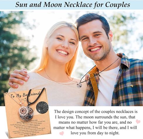 UPROMI Couple Necklace for Boyfriend/Girlfriend/Husband/Man/Soulmate, Anniversary Valentine's Day Gifts for Him Her in Kuwait