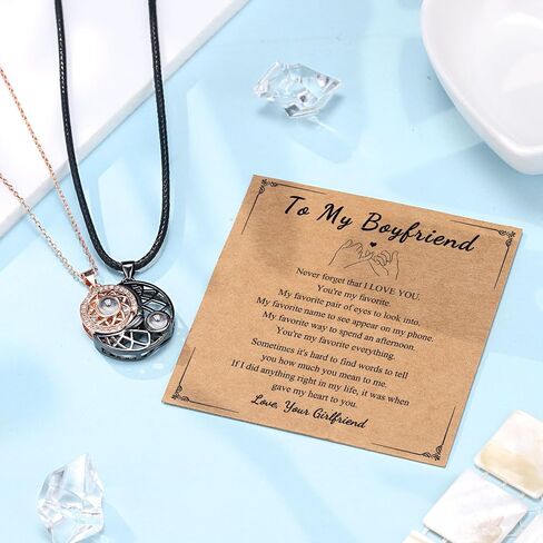 UPROMI Couple Necklace for Boyfriend/Girlfriend/Husband/Man/Soulmate, Anniversary Valentine's Day Gifts for Him Her in Kuwait