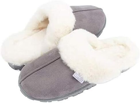 LUBOT Women's Fuzzy Slippers Furry Cozy Memory Foam Slippers Fluffy Plush Faux Fur Lined Anti-Skid House Shoes Indoor in Saudi Arabia