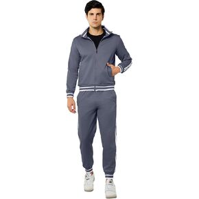 TRATENBY Men's Tracksuits Full-zip Long Sleeve Casual Suits Sweatsuit Sets Track Active Jackets and Pants 2 Piece in Saudi Arabia