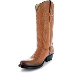 Soto Boots Mens Classic Round Toe Cowboy Boots H7001