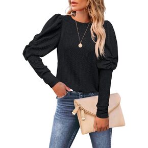 بلوفر حريمي من DOROSE بأكمام طويلة ورقبة دائرية محبوكة كاجوال فضفاض in Kuwait