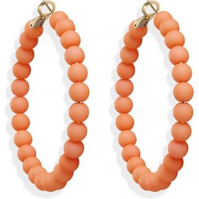 XGALBLA Women Circle Round Beaded Hoop Earrings Bohemian Beaded Earrings Chic Dangle Earrings 1.96 inch in Kuwait