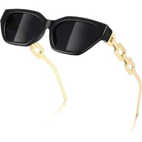 MASDUN Square Sunglasses for Women Men trendy Trendy Sunnies Black White Drive Fashion UV Protection