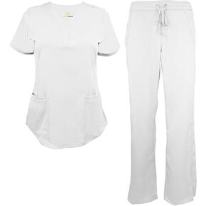 Natural Uniforms Women's Ultra Soft Y-Neck Scrub Set 8200-9200