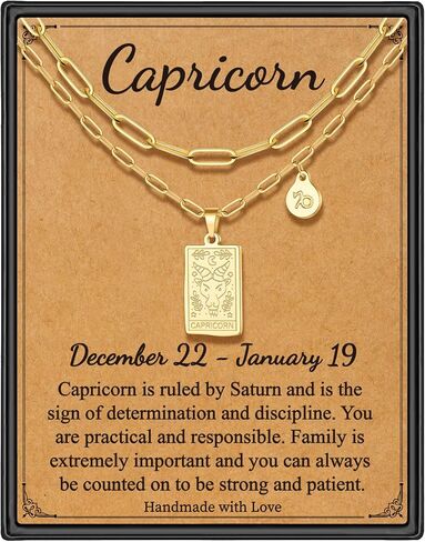 STORUP Zodiac Layered Necklaces for Women, Retro 12 Constellation Pendant Necklace for Women Girls, Tarot Card Necklace Jewelry Mothers Day Birthday Gift for Her in Saudi Arabia
